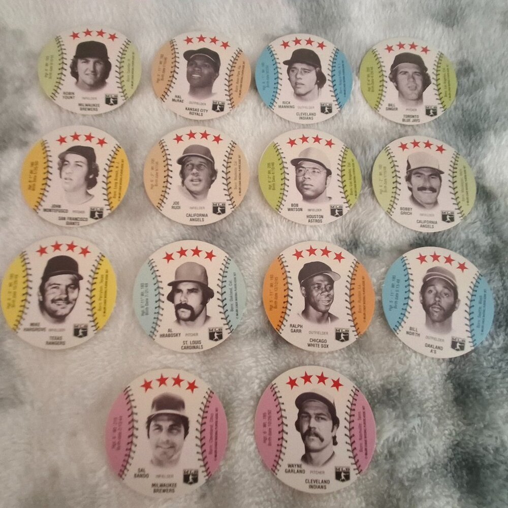 14 Detroit Ceasars Baseball Card Disc, Some RARE!, EX
